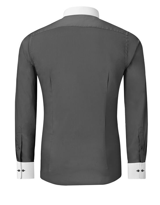 Hemd, body-fit (stretch, besonders körperbetont), uni - easy iron, bügelleicht