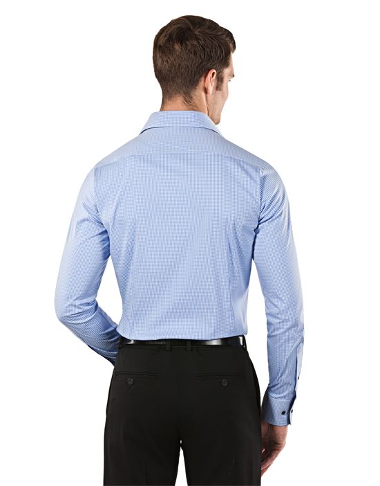 Shirt, body-fit (stretch, specially cut to emphasize the outline), checked - easy iron