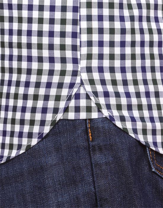 Shirt, regular-fit, checked with contrasting trim - non-iron