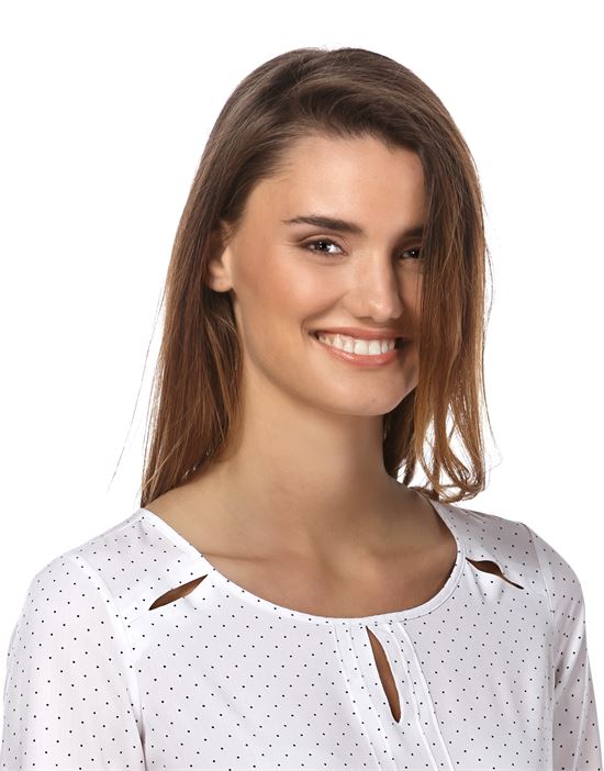 blouse, straight cut, boat neckline