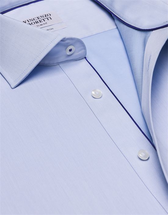 Shirt, slim-fit / fitted, twill - super non-iron