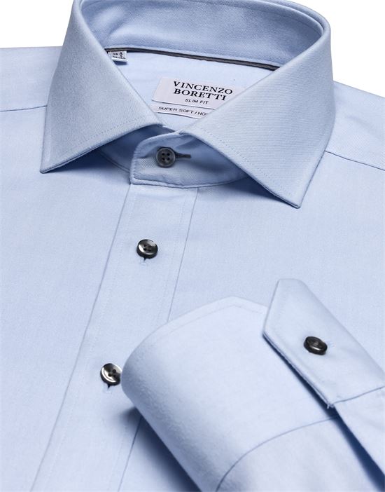 Shirt, slim-fit / fitted, soft twill - non-iron