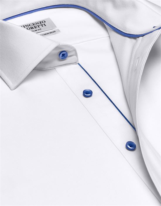 Shirt, slim-fit / fitted, soft twill - non-iron