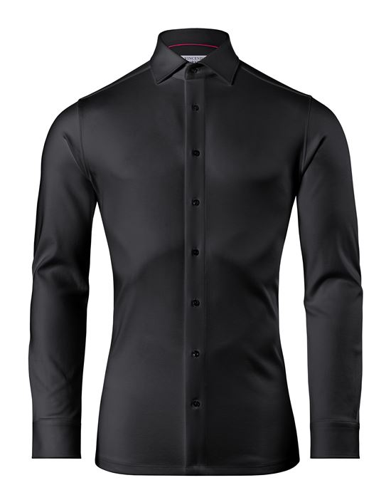 Shirt, slim-fit / fitted, jersey - non-iron