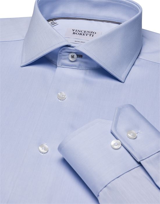 Shirt, regular-fit / straight cut, twill - non-iron