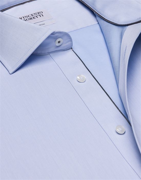 Shirt, regular-fit / straight cut, twill - non-iron