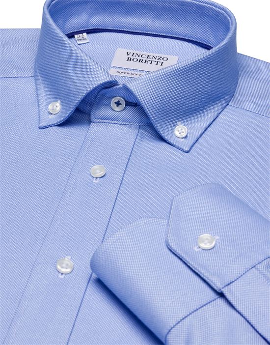Hemd, regular-fit / gerader Schnitt, soft Oxford - bügelfrei