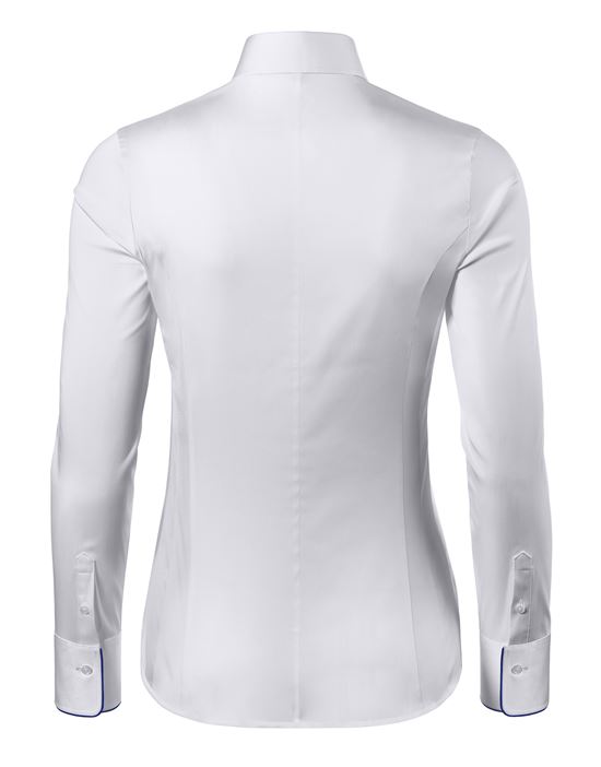 Blouse, slim-fit / fitted, stretch, shirt collar - easy-iron