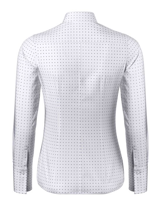 Blouse, modern-fit / slightly fitted, shirt collar , dotted - easy-iron
