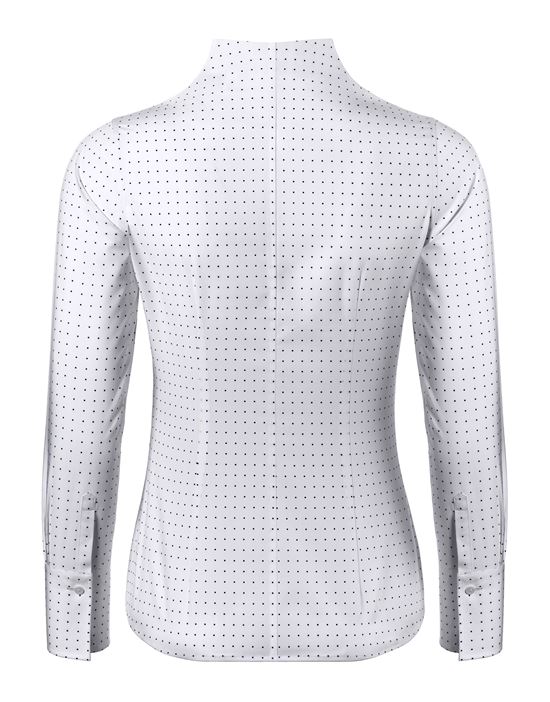 Blouse, modern-fit / slightly fitted , cup-shaped collar, dotted - easy-iron