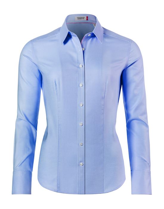 Blouse, modern-fit / slightly fitted, shirt collar , soft Oxford - easy-iron
