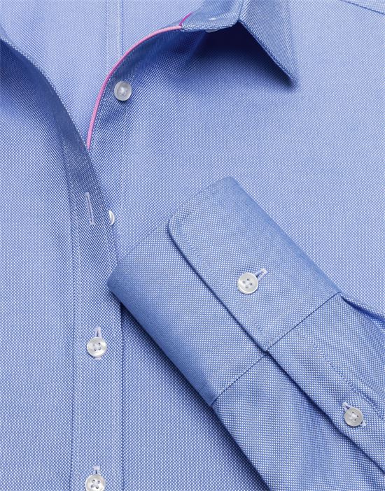 Bluse, modern-fit / leicht tailliert, Hemdkragen , soft Oxford - bügelleicht