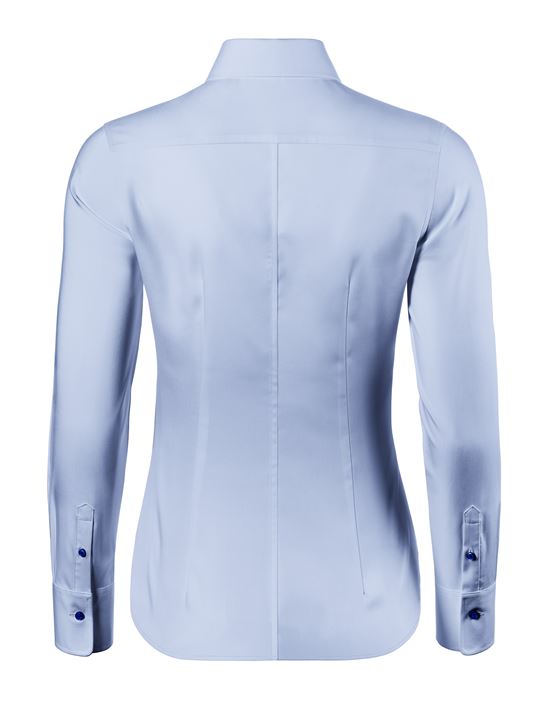 Bluse, modern-fit / leicht tailliert, Hemdkragen , soft Twill - bügelleicht