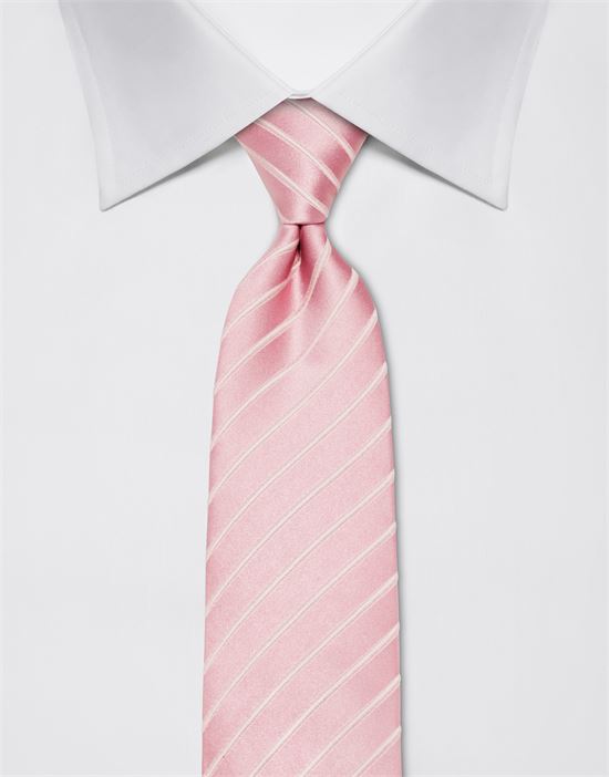 Tie, pure silk, tone in tone striped