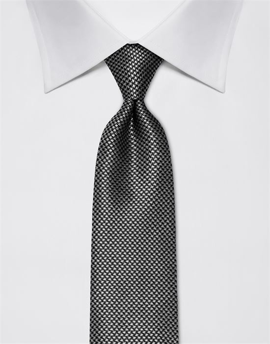 Tie, pure silk, houndstooth