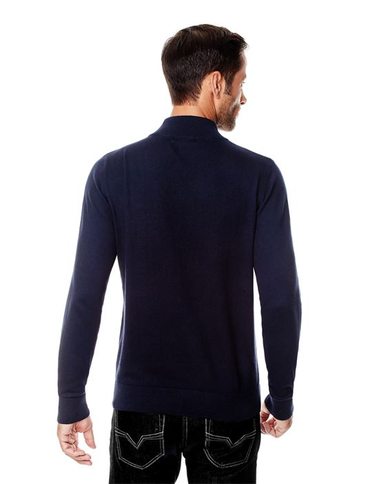 Jumper with ribbed turtle-neck, slim-fit