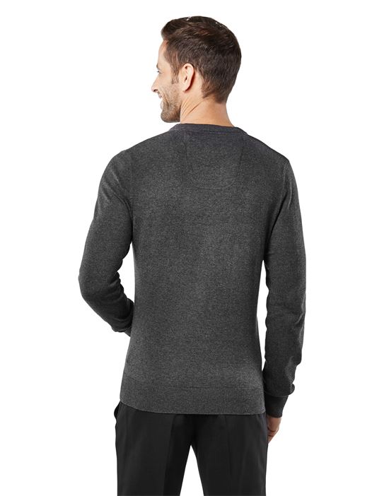 Jumper - classic knit jumper with V-neckline , slim fit