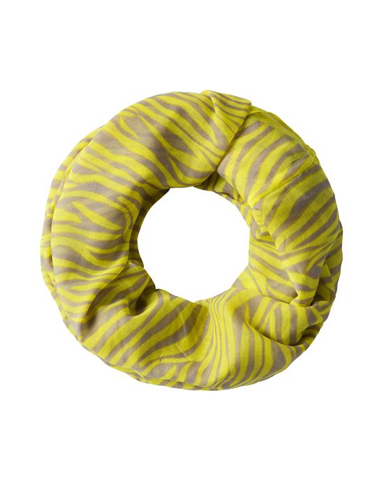 Scarf - loop scarf with bright neon zebra-pattern